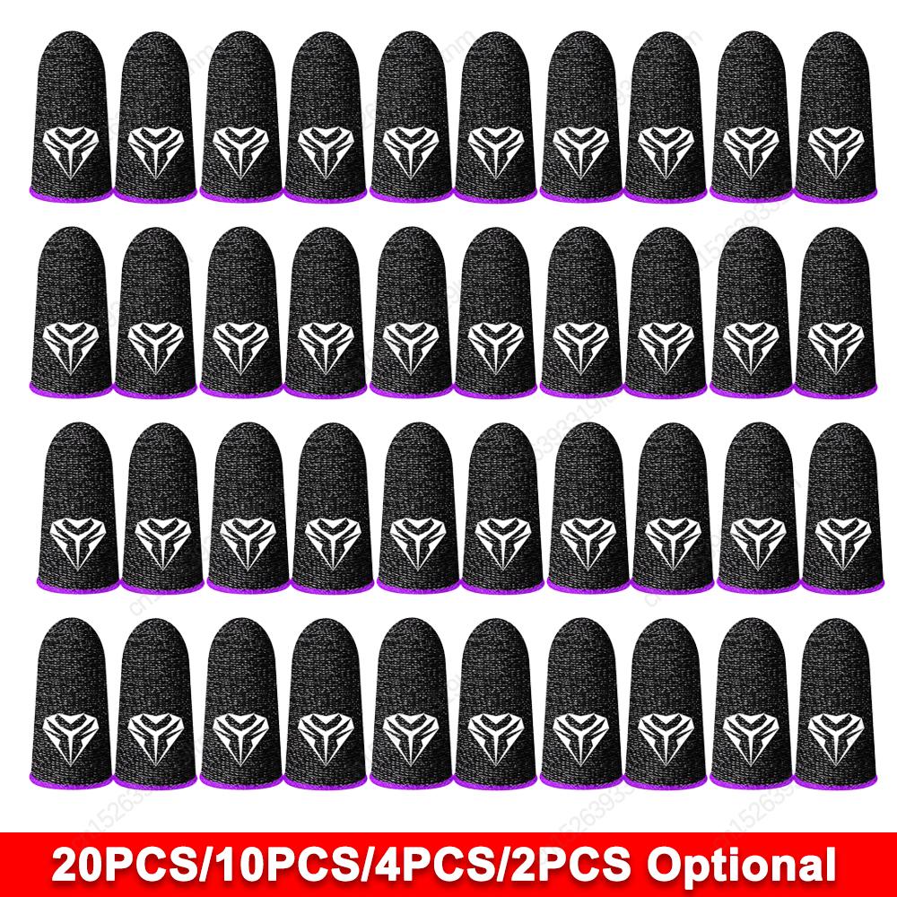 20-2PCS Напальчники для игр, ультратонкие, дышащие, влагостойкие, для сенсорных экранов, для PUBG Mobile