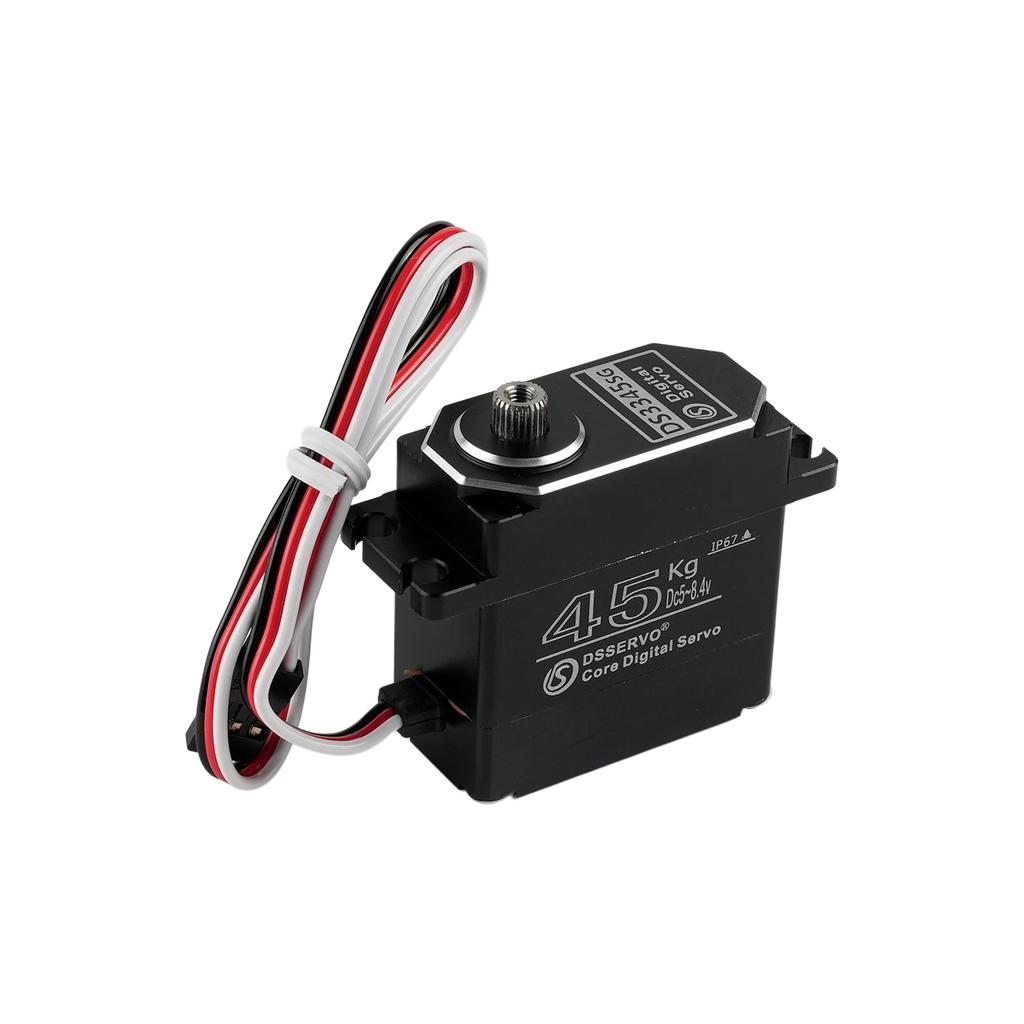 DSservo DS3345 45KG Aluminum Alloy Case IP67 Waterproof Core Digital Metal Gear Servos for 1/8 1/10 RC Crawler Car Boat Truck