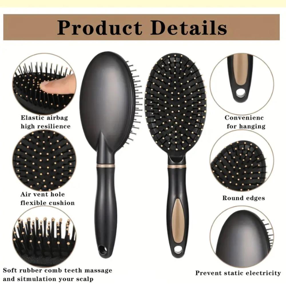 Массажная расческа для вьющихся волос с воздушной подушечкой и внутренней пряжкой - роликовая расческа для укладки для мужчин и женщин