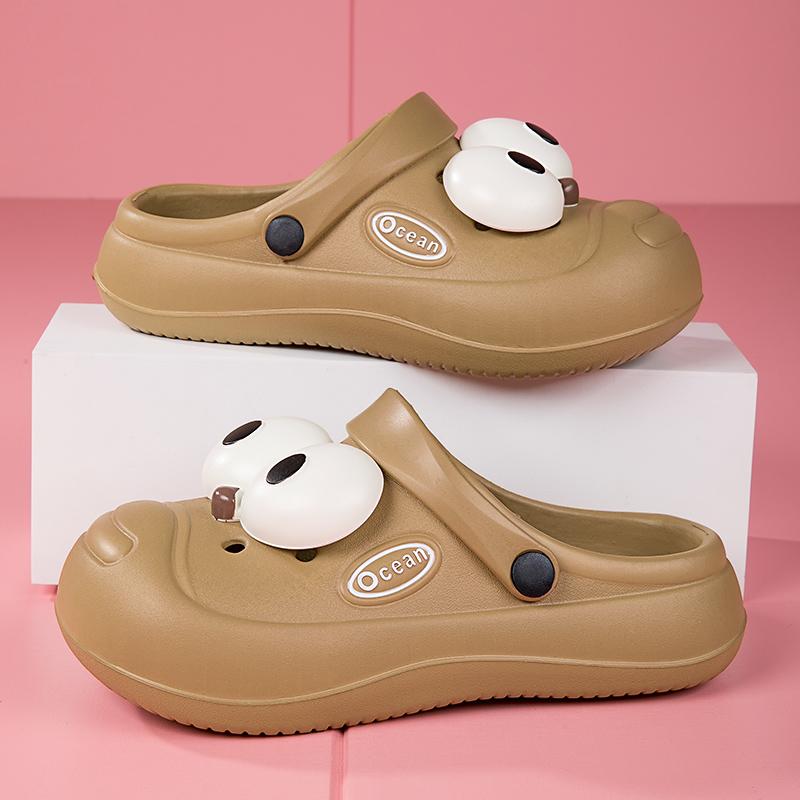 New Fashion Shoes Couple Style Cute Beach Sandals Women Summer Outdoor Casual Slippers Summer Soft Anti Slip Thick Sole Shoe