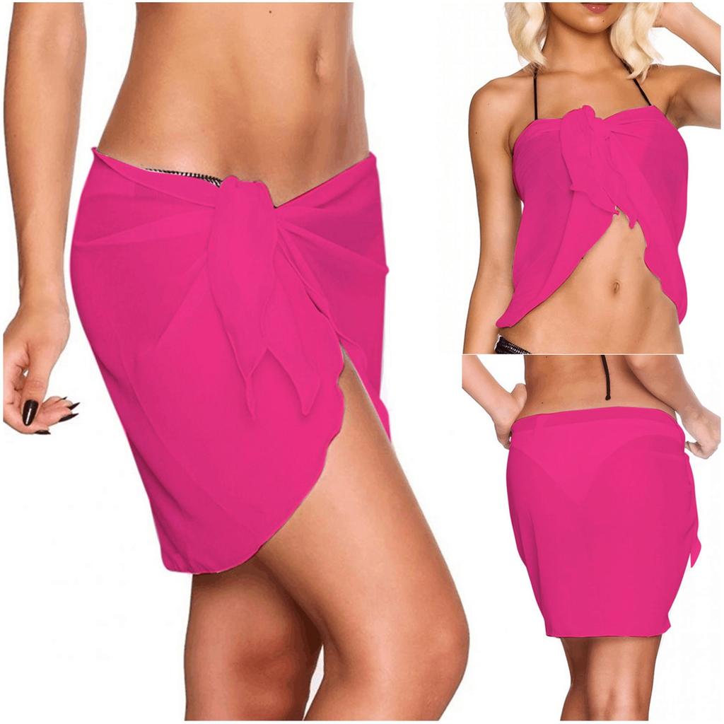 Women's Sexy Solid Color Beach Skirt Swimwear Cover Up