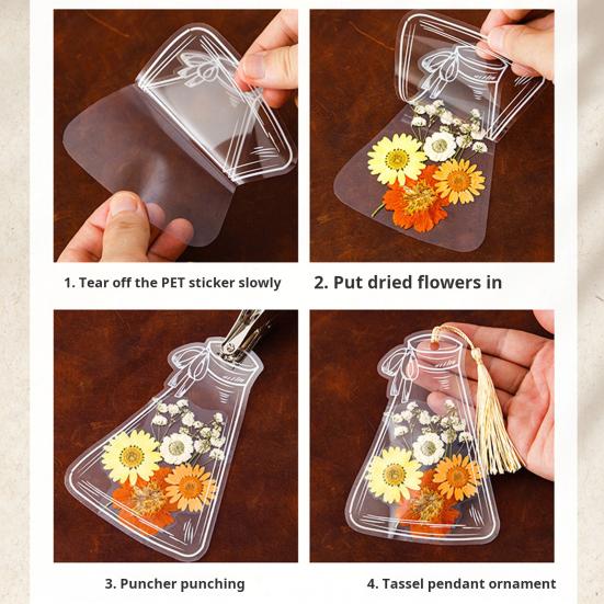 20 шт. DIY прозрачные закладки из сухоцветов изысканный дизайн креативные цветочные растения прозрачные закладки украшения