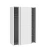 Armoire 2 portes coulissantes - Blanc mat - L 120 x P 61,2 x H 190,5 cm - OZZULA