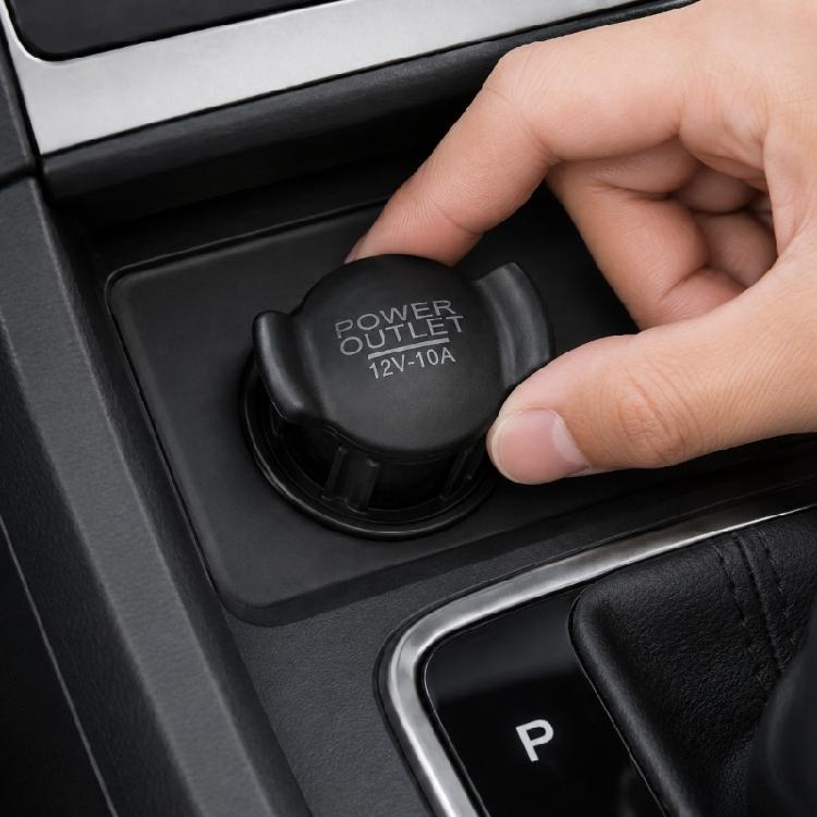 Insert-Style Automotive Lighter Socket Covers, Set of 4 Black Pieces for Replacing Missing, Worn, or Damaged Covers without Extra Equipment