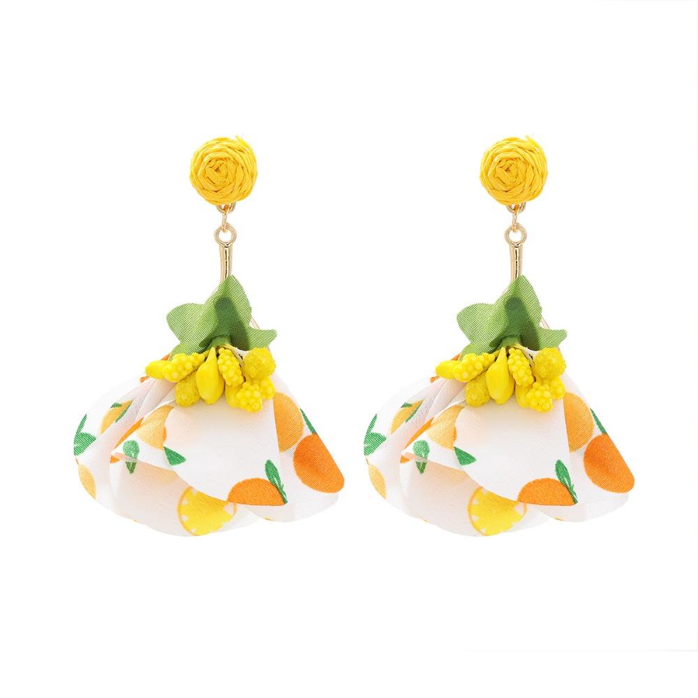 Sweet Flower Dangle Earrings Exaggerated Petals Stud Earrings Romantic Beach Earrings  Vacation