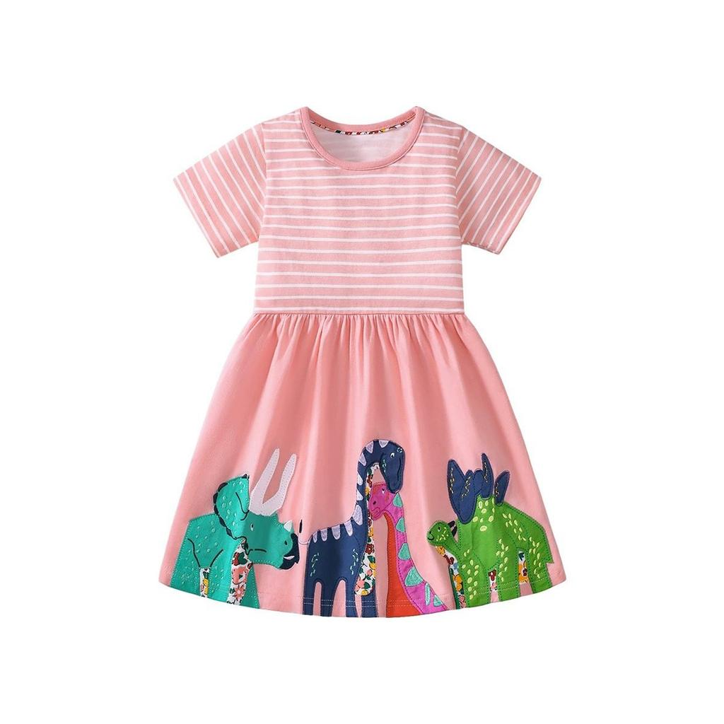 Повседневное платье с мультяшным принтом для девочек - Милое платье принцессы для детей