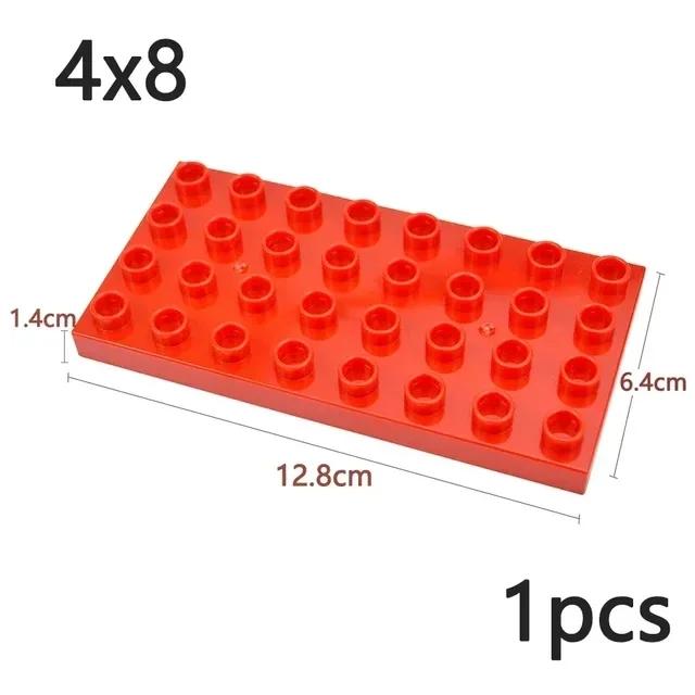 Duploes Big Size Baseplate Multiple Sizes 16x16 8x8 4x4 Bricks Assembly Plates Large Particles Figures Building Blocks Kid Toys