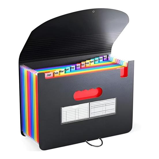 Органайзер для файлов-гармошек с 12/24/36 карманами, расширяющаяся папка для файлов формата А4, органайзер для бумажных документов и квитанций для классной комнаты, домашнего офиса