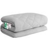 Extra-thick 10cm Five-layer Single-size Futon Mattress Pad with TEIJIN Mighty Top Filling. Antibacterial, Odor-resistant, Mildew-resistant, Dust Mite-