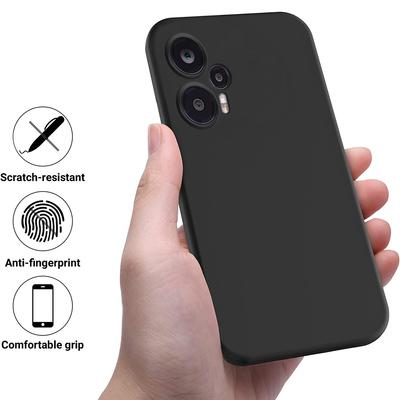 Чехол для мобильного телефона для Xiaomi Poco F5 5G/Redmi Note 12 Turbo, Мягкая подкладка + Жидкий силиконовый чехол-оболочка для смартфона с ремешком