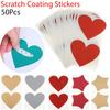 Love Heart Shape Self-adhesive Scratch Coating Stickers Scratch Card Sticker Multifunctional Labels