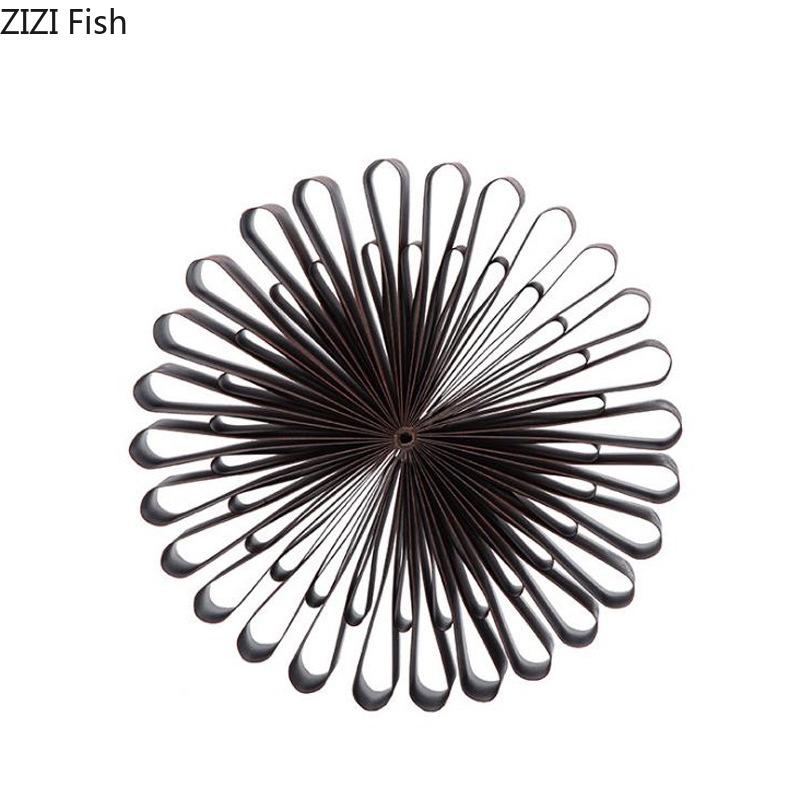 Creative Sunflower Geometric Circular Ornaments Abstract Crafts Desk Decoration Folding Circle Sculpture Room Aesthetic Decor