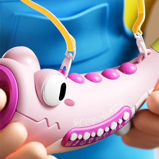 Детская игрушка-манипулятор для животных с 30 реалистичными звуками, ферма, лес, два режима, обучающая труба для малышей, мальчиков и девочек, упражнение на объем легких, рог динозавра