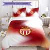 Monaco FC Printed 3PCS Bedding Set Breathable Duvet Cover with Pillowcases Decorative Bed Linen for Bedroom Home