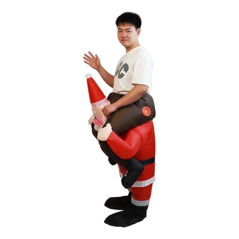 Inflatable Santa Claus Costume Christmas Party Performance Adult Kids Cartoon Character Suit