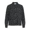 Women's Black Beauty Fluid Rasha Polka Dot Shirt