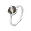 Silver Ring with Natural Rauchtopaz (smoky Quartz) 1.841ct, with Cubic Zirconia, Product Weight 2.51 Gr (2177890)