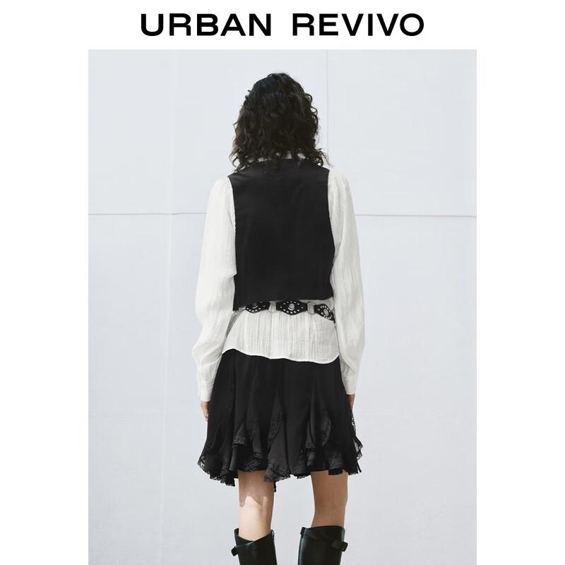 Женский ретро жилет с текстурой и U-образным вырезом