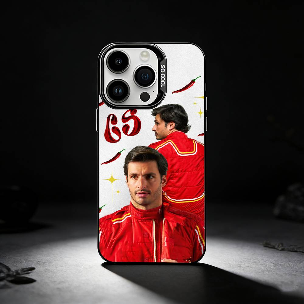 55 Chili C-Carlos S-Sainz Phone Case For iPhone 17,16,15,14,13,12,11 Plus,Pro Max,XS,Colored silver phone case