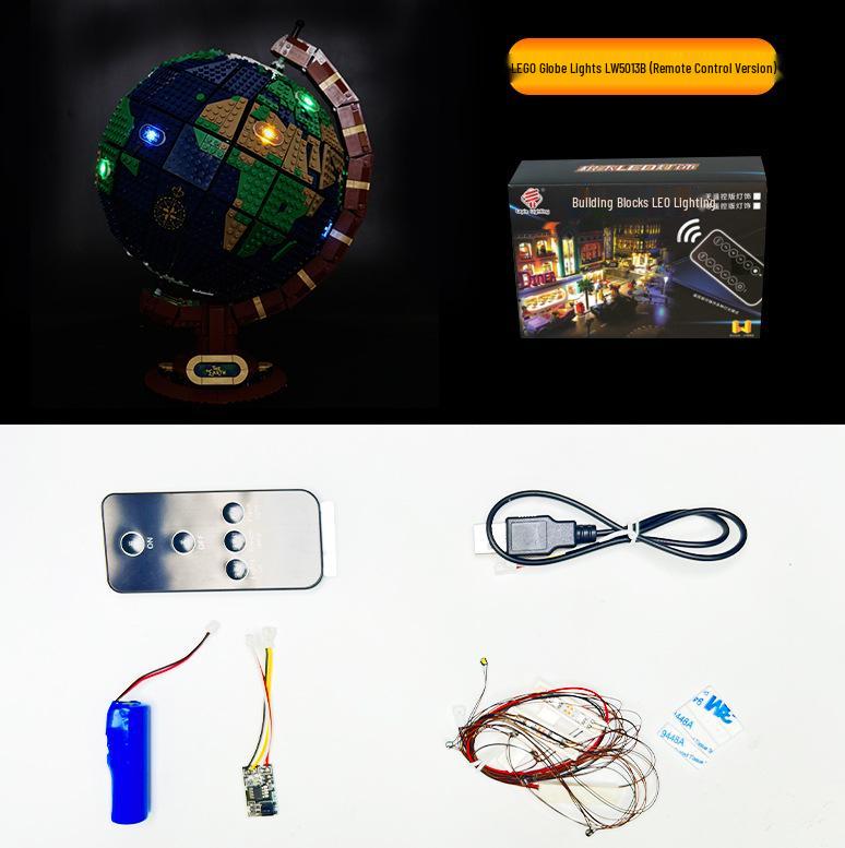 Remote Control LED Lights for Lego 21332 Creative Series Globe