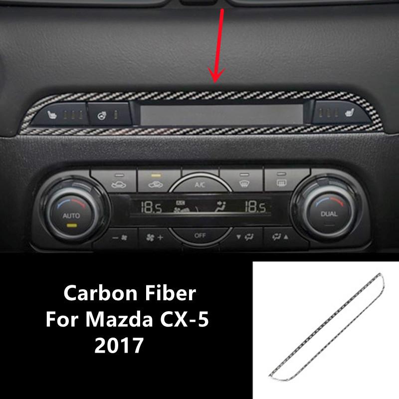 Приборная панель автомобиля, панель центральной консоли, декоративная накладка, полоски, наклейки из углеродного волокна для Mazda CX-5 17, салон автомобиля