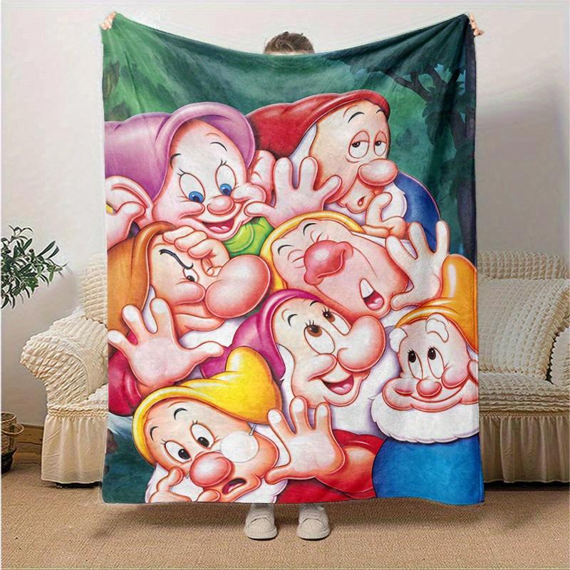 1pc, Cozy Home Decor: Seven Dwarfs Flannel Blanket Perfect Gift for Bedroom, Living Room, Travel, Camping, Car