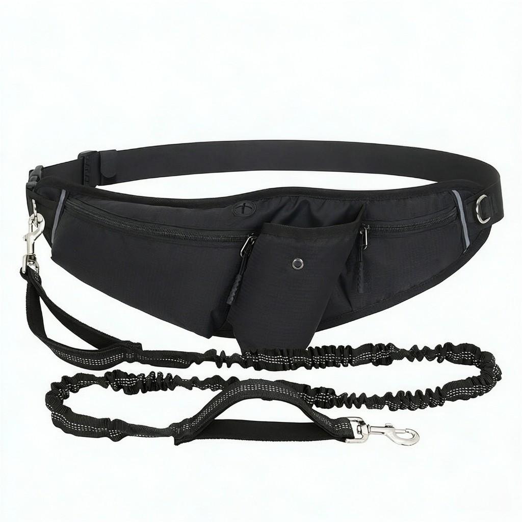 Outdoor Sports Bag Dog Training Walking Waist Bag Adjustable Waist Strap with Pet Leash Suitable for Medium to Large Dogs Dual Padded Handles