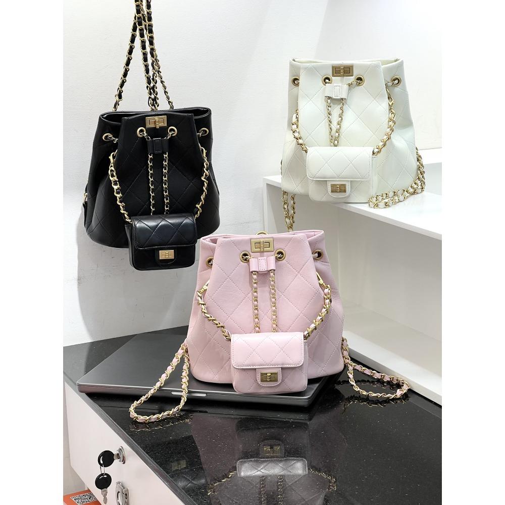 Сумка на двойном плече из коровьей кожи и холста, новый стиль 2025, высококлассный, универсальный, серая коровья кожа, в стиле маленького аромата, рюкзак, холщовая сумка