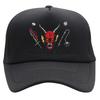 Curved Brim Hellfire Color Matching Mesh Cap Printed Baseball Cap Outdoor Leisure Breathable Truck Hat Men's Cap Women