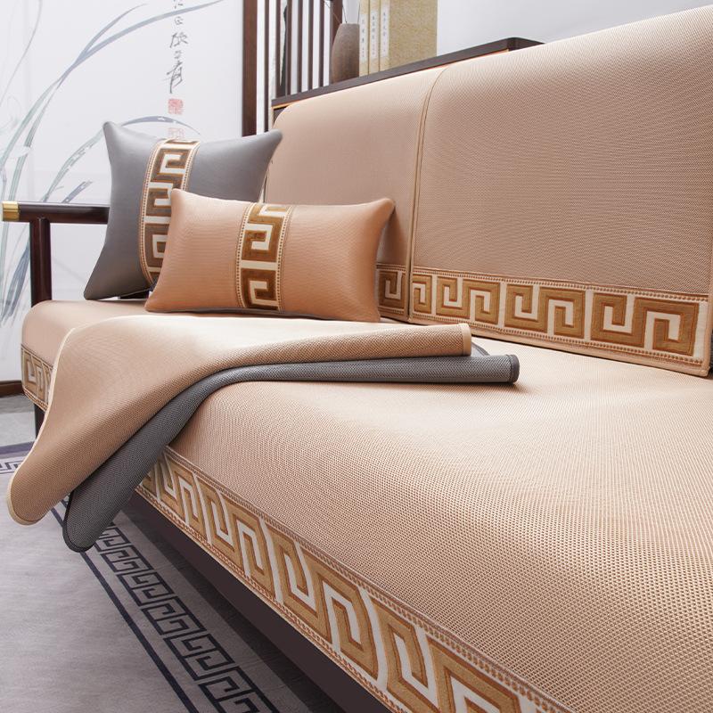 New Chinese Sofa Cushion Non-Slip Sofa Slipcover Four Seasons Universal Solid Wood Sofa Cushion Backrest Cover Towel