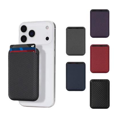 Магнитный кожаный чехол-кошелек из кевлара и углеродного волокна Для iPhone 17 ProMax Samsung S25 Ultra Для Magsafe Держатель для карт Защитная крышка