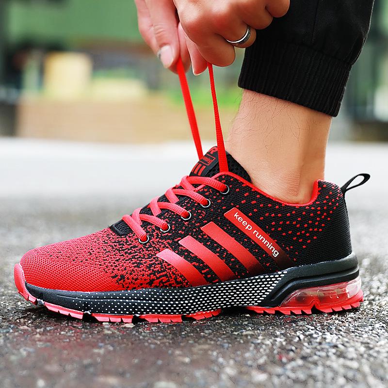 Мужская обувь новая воздушная подушка летящая тканая спортивная обувь мужская осень большой размер повседневная обувь 2025 весенне-осенний тренд мужская обувь