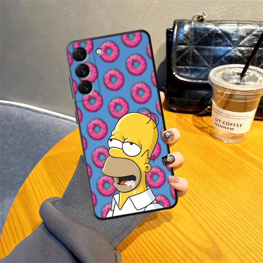 Чехол S-simpsons с пончиком для Samsung Galaxy A04 A30 A40 A50 A70 A07 A03 A10 A20 A05 Note 20 Ultra 9 10 A06 A01 A02