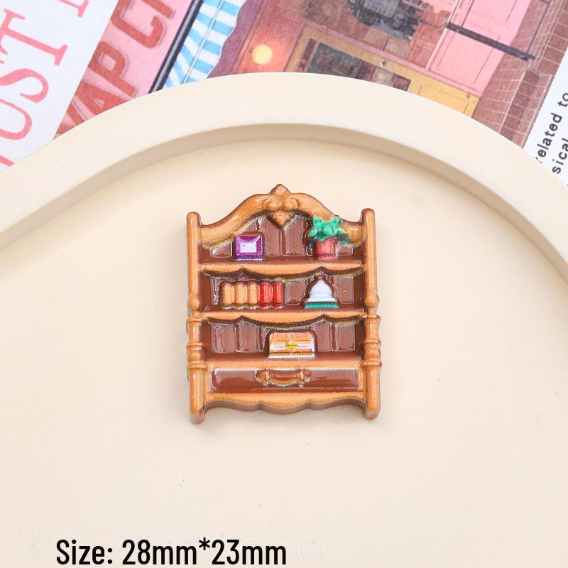 Аксессуары из цветной смолы: Сделай сам книжный шкаф с мультяшным рисунком, чехол для телефона с кремовым клеем, украшения из шпилек