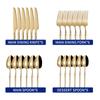 Stainless Steel Ins French Style Small Waist Light Luxury Retro Style Spork for Western-Style Food 16-Piece Set