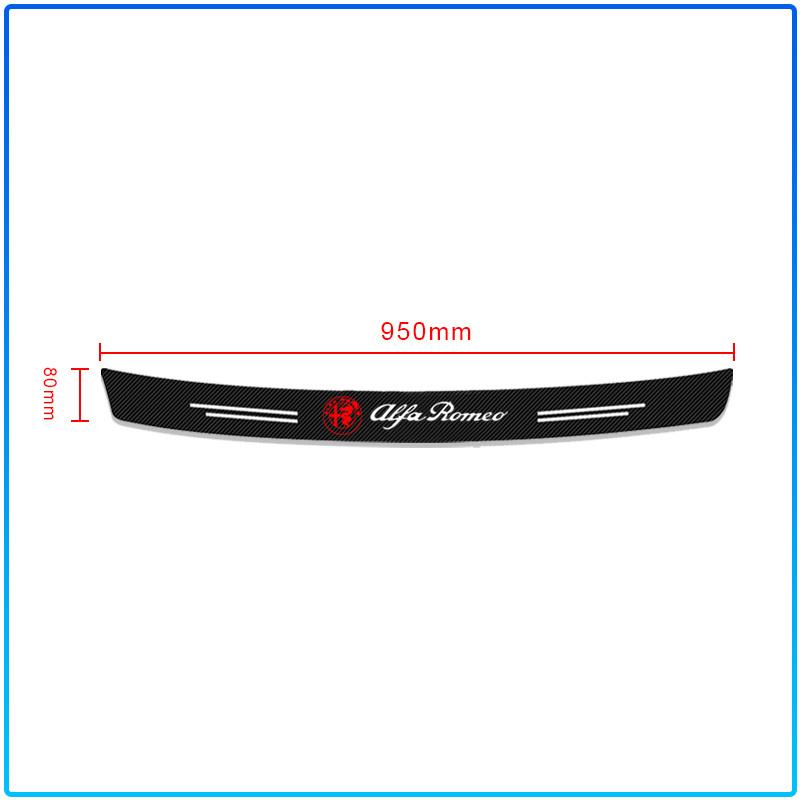 1pcs Carbon Fiber Car Trunk Rear Bumper Sticker Guard Plate Protector For Alfa Romeo 147 159 156 Giulietta Giulia Mito Spider Alpha Nheadrest