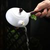 Керамический чайник с яркой глазурью Suet Jade, бытовой чайник Xishi с боковой ручкой, китайский чайник Kungfu, белый фарфоровый чайный сервиз