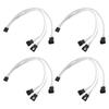 4pcs PWM Fan Extension Cable 4 Pin Silver Coated Copper Wire PC Fan Extension Cable for PC Cooling