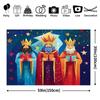 A Set of Christmas Happy Photography Banner with Three Wise Men Pattern Suitable for Festive Celebrations