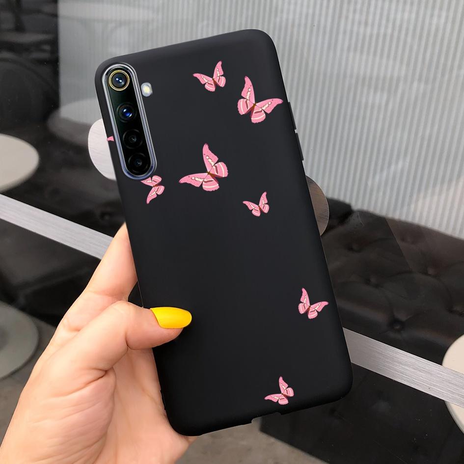 Для Realme 6 6 Pro Чехол Милые Узоры Молочной Коровы и Цветов Мягкая Задняя Крышка Для OPPO Realme 6 6S 6Pro RMX2061 Coque Funda Realme6 Capa