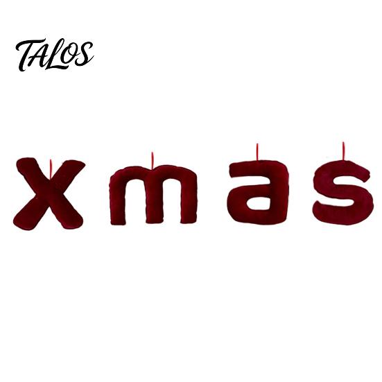 Decorative Letters for Fireplace Christmas Flocked Letter Ornaments, Red Merry Velvet Hanging Ornaments Decoration Xmas Tree, Holiday Party,