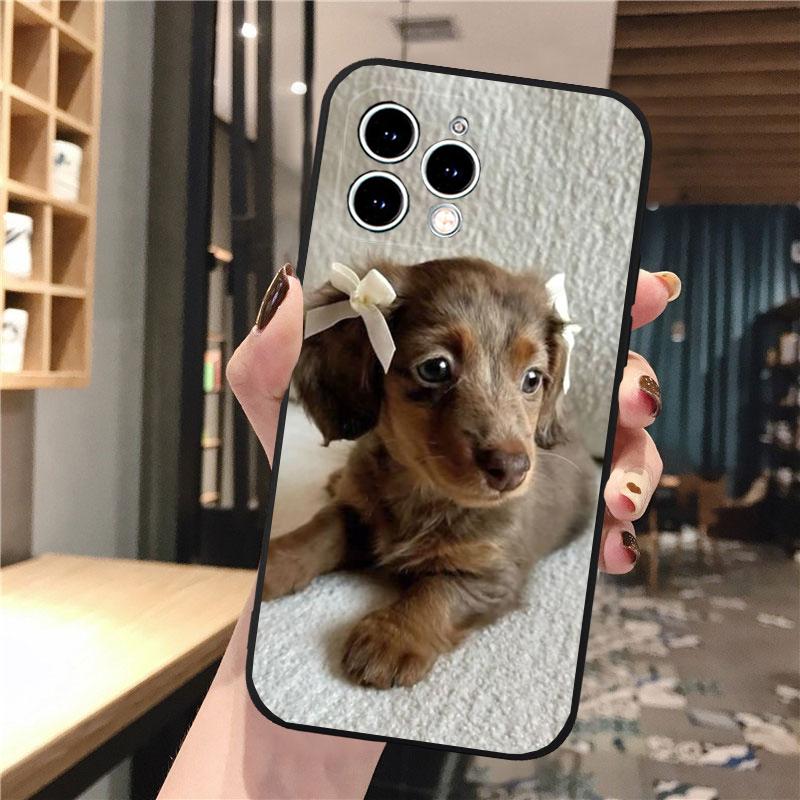 Чехол для телефона Carcasa Funda Для iPhone 17 Pro Max 17 Air 16 15 14 13 Pro Max 15 16 Pro 15Plus Такса Собака