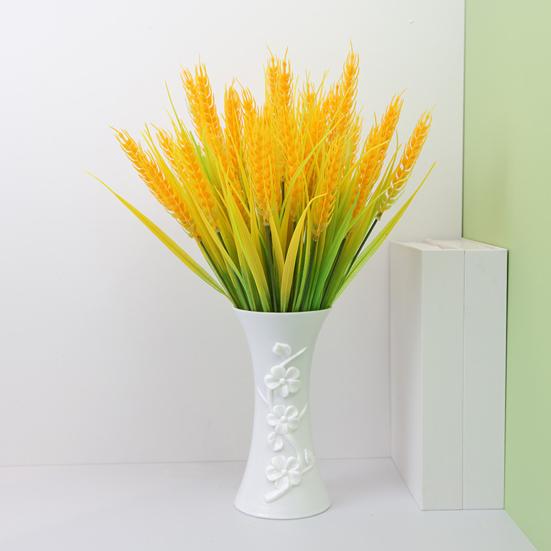 7 вилок, искусственные колосья пшеницы, букет рисовых растений, реалистичная имитация, не требует воды, простой в уходе, декор в помещении и на открытом воздухе