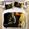 Johnny Hallyday Life Death Bedding (1 * duvet cover + 2 * pillowcase, without core) 2D Flat Christmas birthday gift Duvet cover and pillowcase