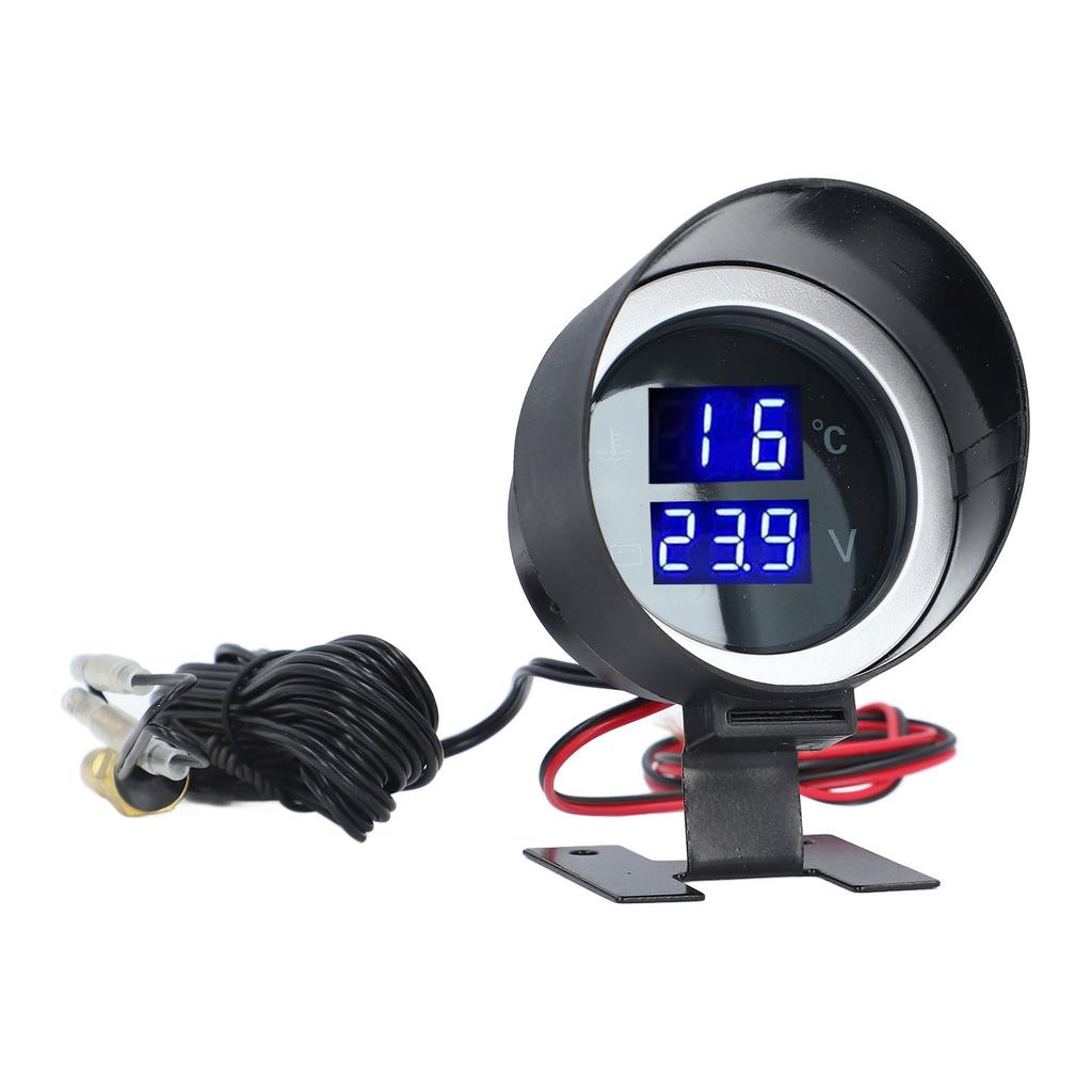 2 в 1 цифровой вольтметр для измерения температуры воды, высокая точность, универсальный, подходит для автомобилей, грузовиков, автофургонов от 12 В до 36 В