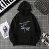 Dragonfly print Hooded Sweatshirts for Spring and Autumn 6813