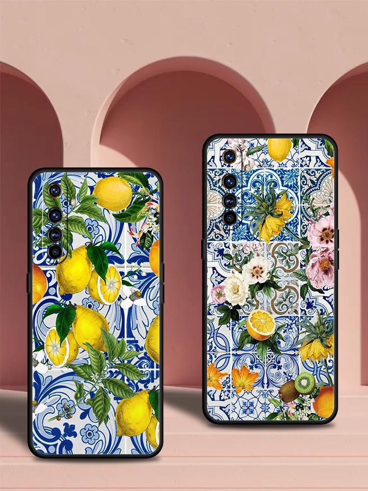 Средиземноморский лимон для Realme 11 10 9 8 5G 7 6 GT2 Pro Plus C21 C11 C25 C35 силиконовый чехол для Realme GT Neo 2 3 3T чехол для телефона