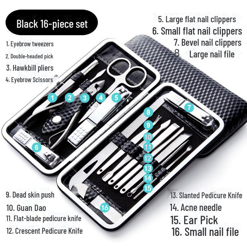 Набор из щипчиков и ножниц из нержавеющей стали для ухода за руками и ногами