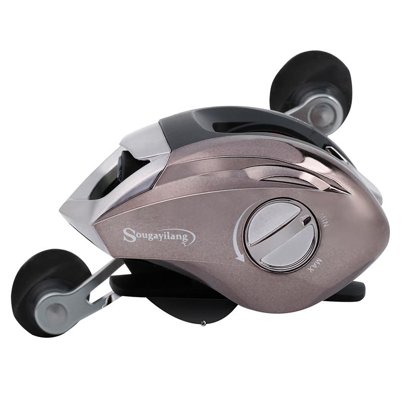 Рыболовная катушка для приманки 18+1BB, 6,3:1, плавное сопротивление, 8 кг, левая и правая катушка Baitcaster для ловли окуня