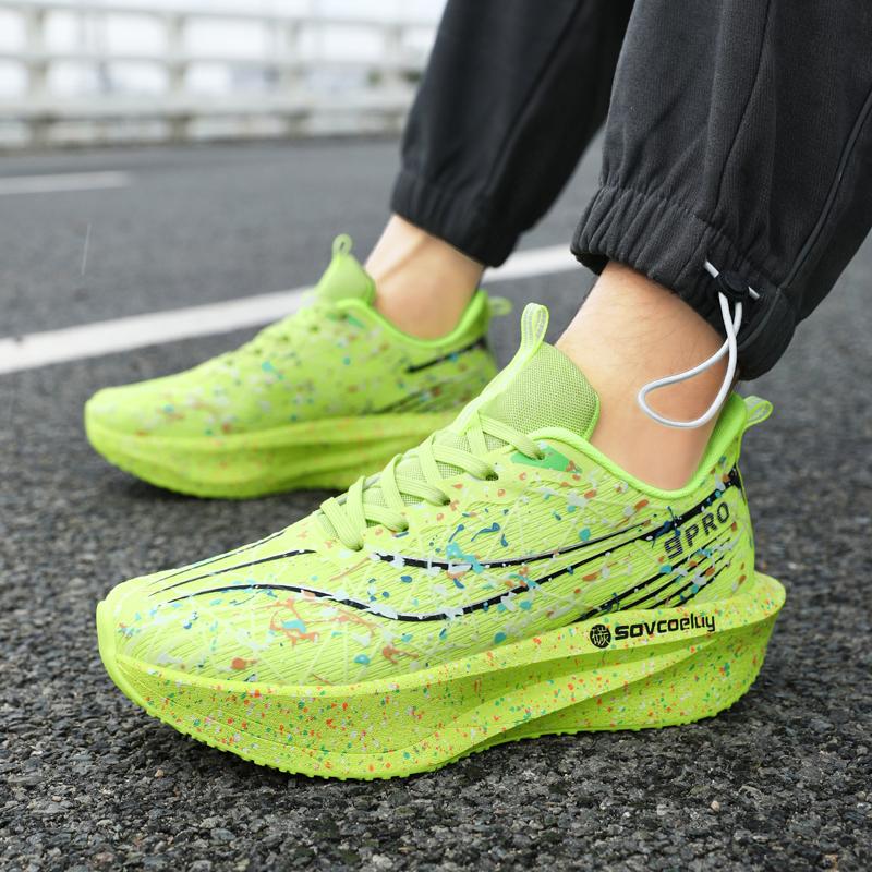 Fashion Lace-up Running Shoes Men Women Damping Sneakers Training Sports Shoes Anti-slip Thick-soled Trainers Breathable